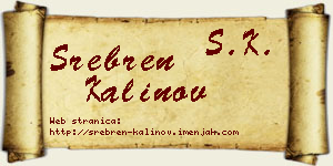 Srebren Kalinov vizit kartica